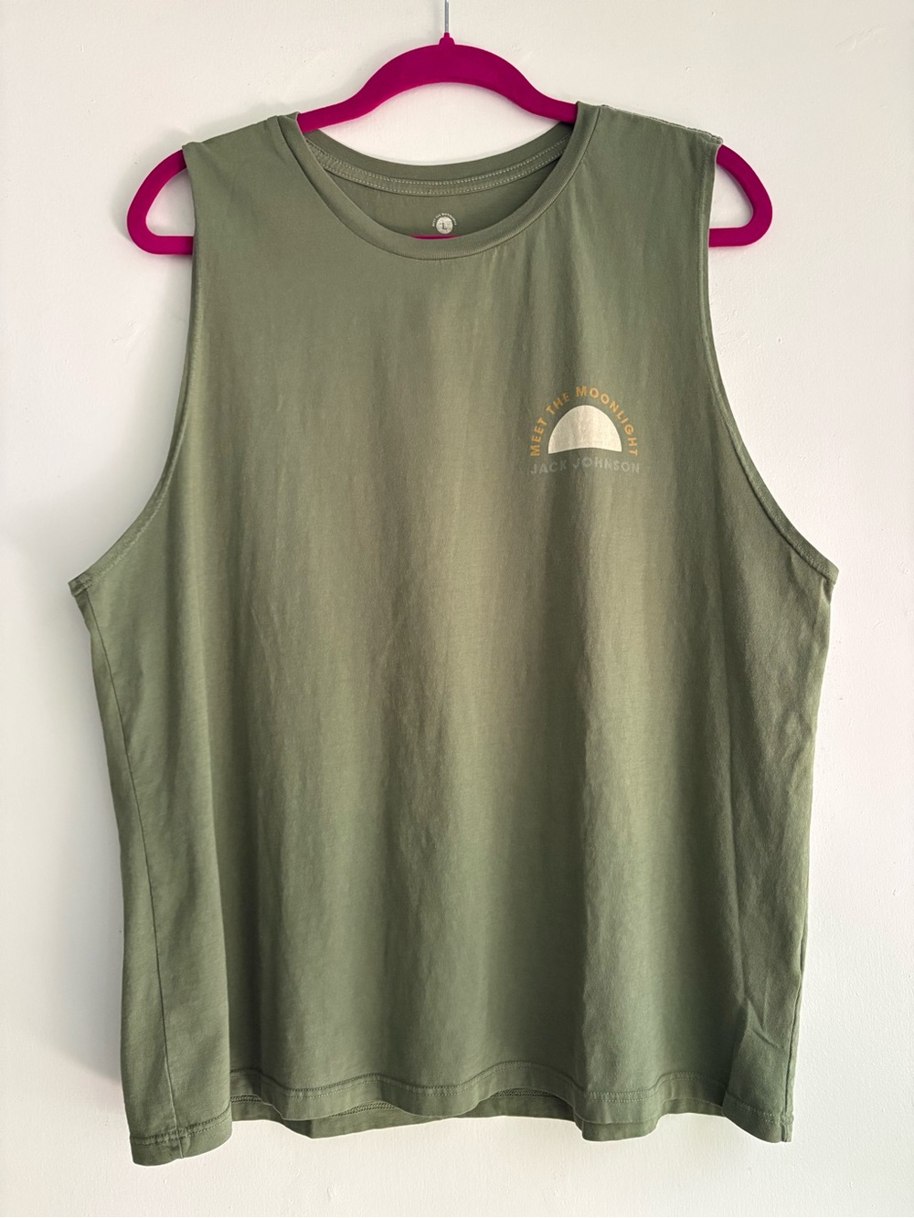 Jack Johnson Meet The Moonlight Moon Phases Unisex tank top• large• olive green🔥